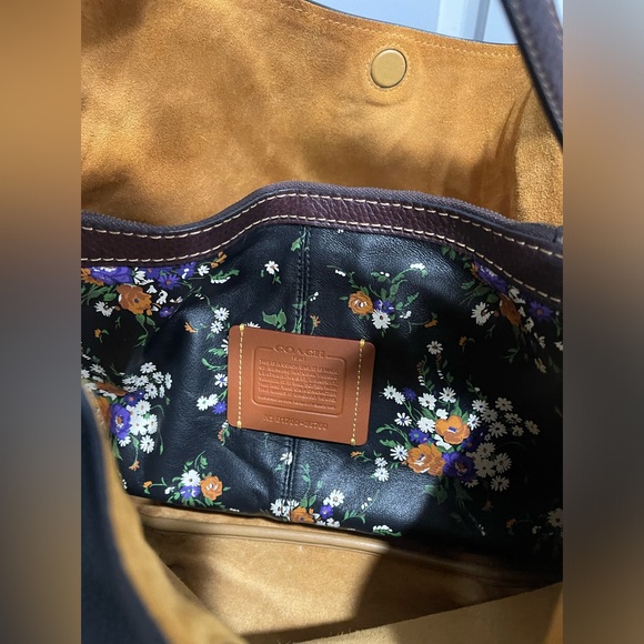 Coach Black and Tan Leather Tote - Picture 11 of 16